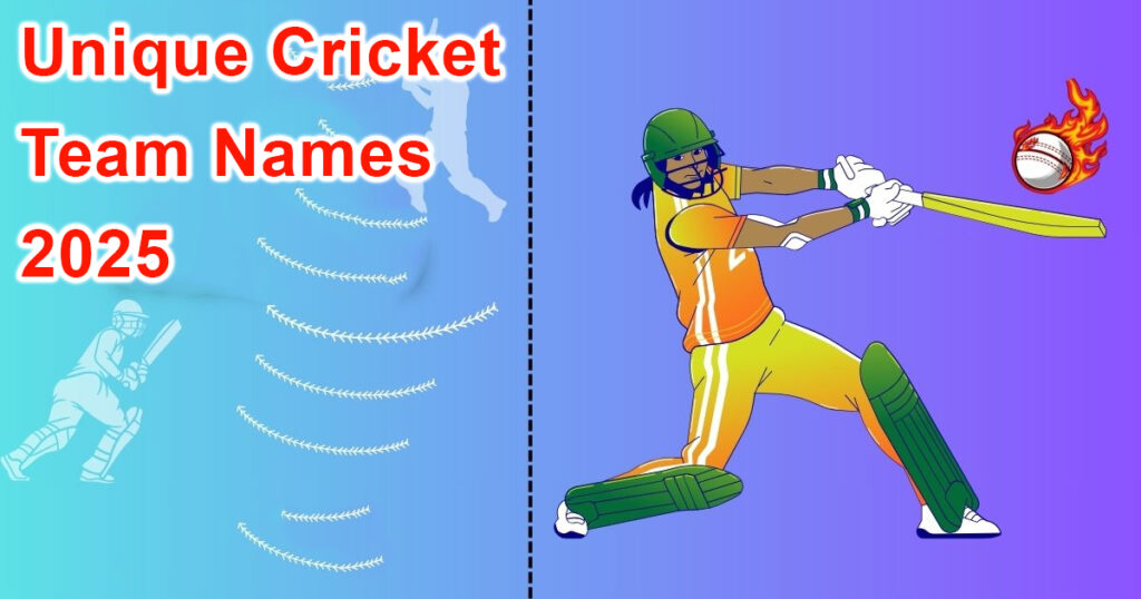 Unique Cricket Team Names 2025